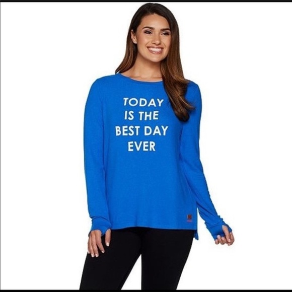 Peace Love World Sweaters - Peace Love World royal blue sweater S